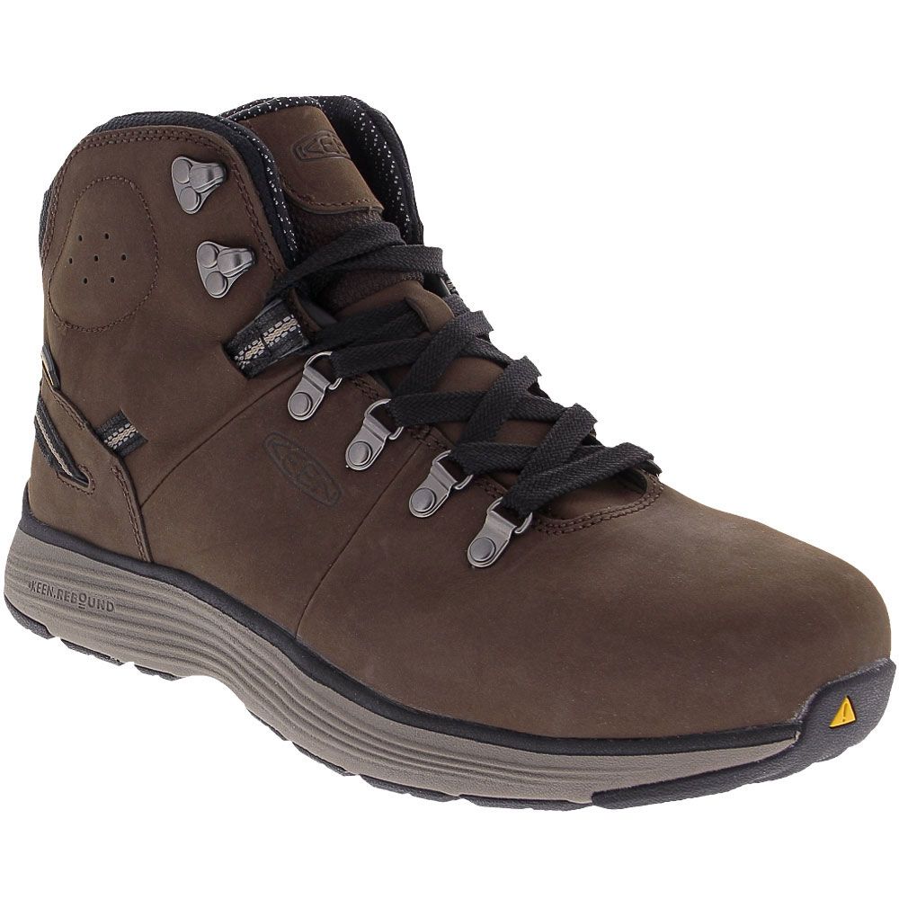 KEEN Utility Manchester Mid Safety Toe Work Boots - Mens Cascade Brown Brindle