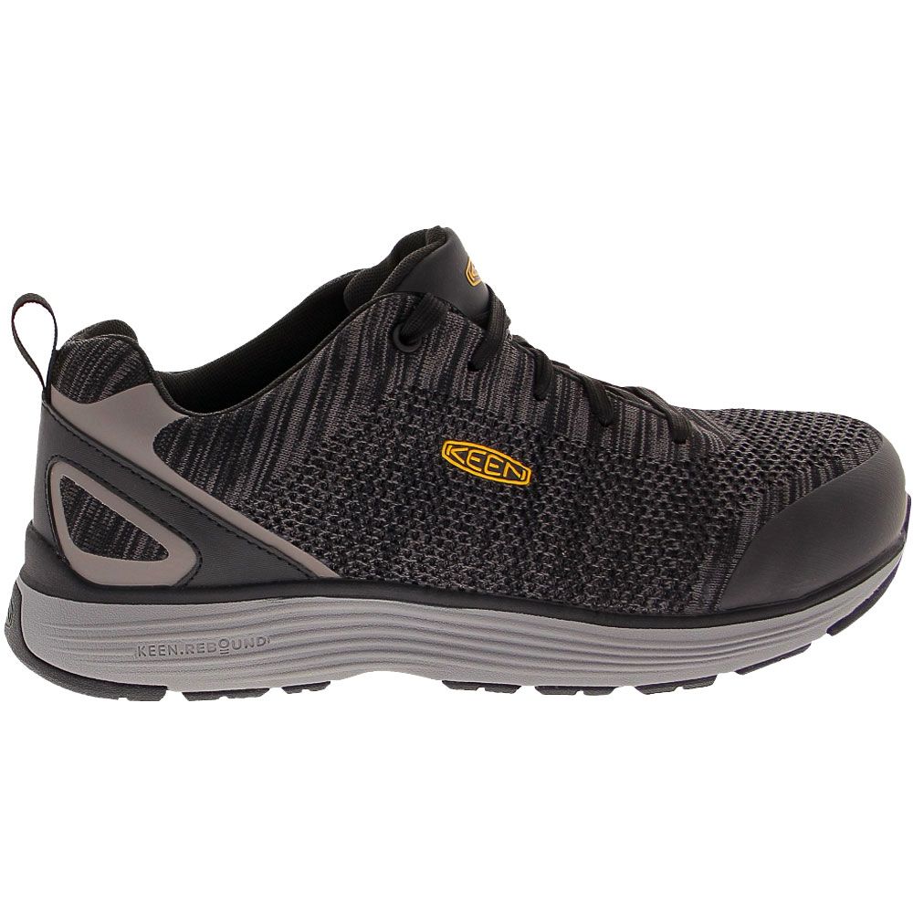 KEEN Utility Sparta Low Safety Toe Work Shoes - Mens Black Grey Flannel