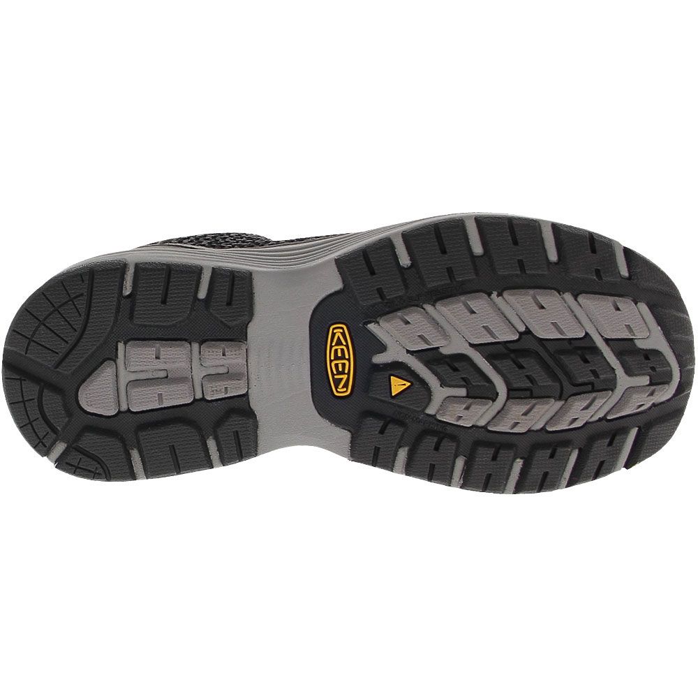 KEEN Utility Sparta Low Esd Safety Toe Work Shoes - Womens Black Grey Flannel Sole View