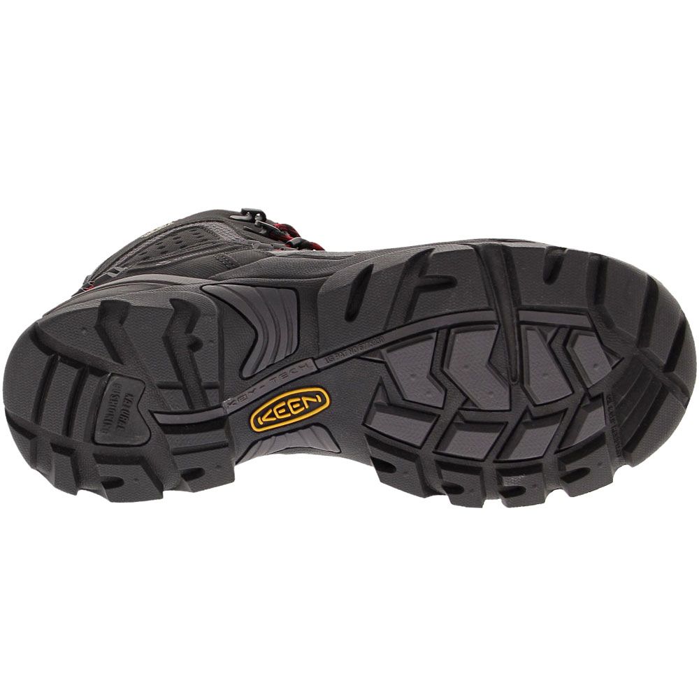 KEEN Utility St Paul Mid Safety Toe Work Boots - Mens Magnet Black Sole View