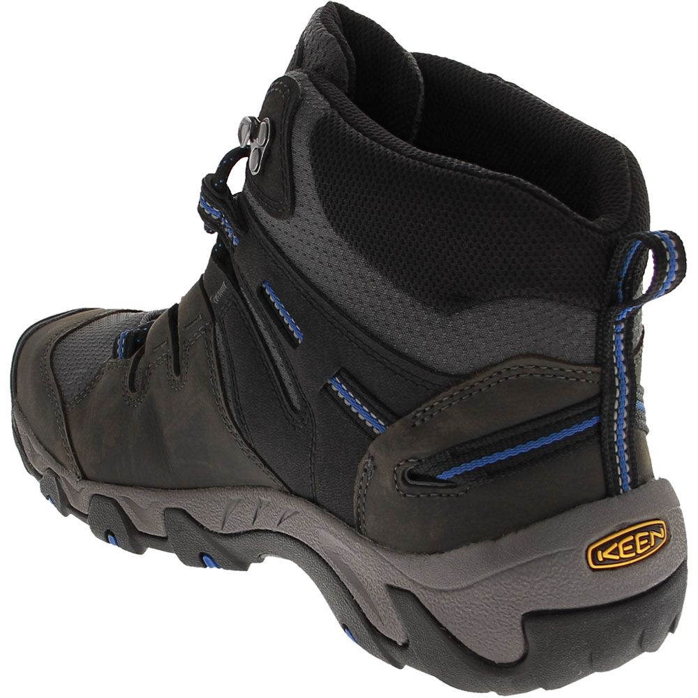 KEEN Steens Mid Wp Hiking Boots - Mens Magnet Sky Diver Back View