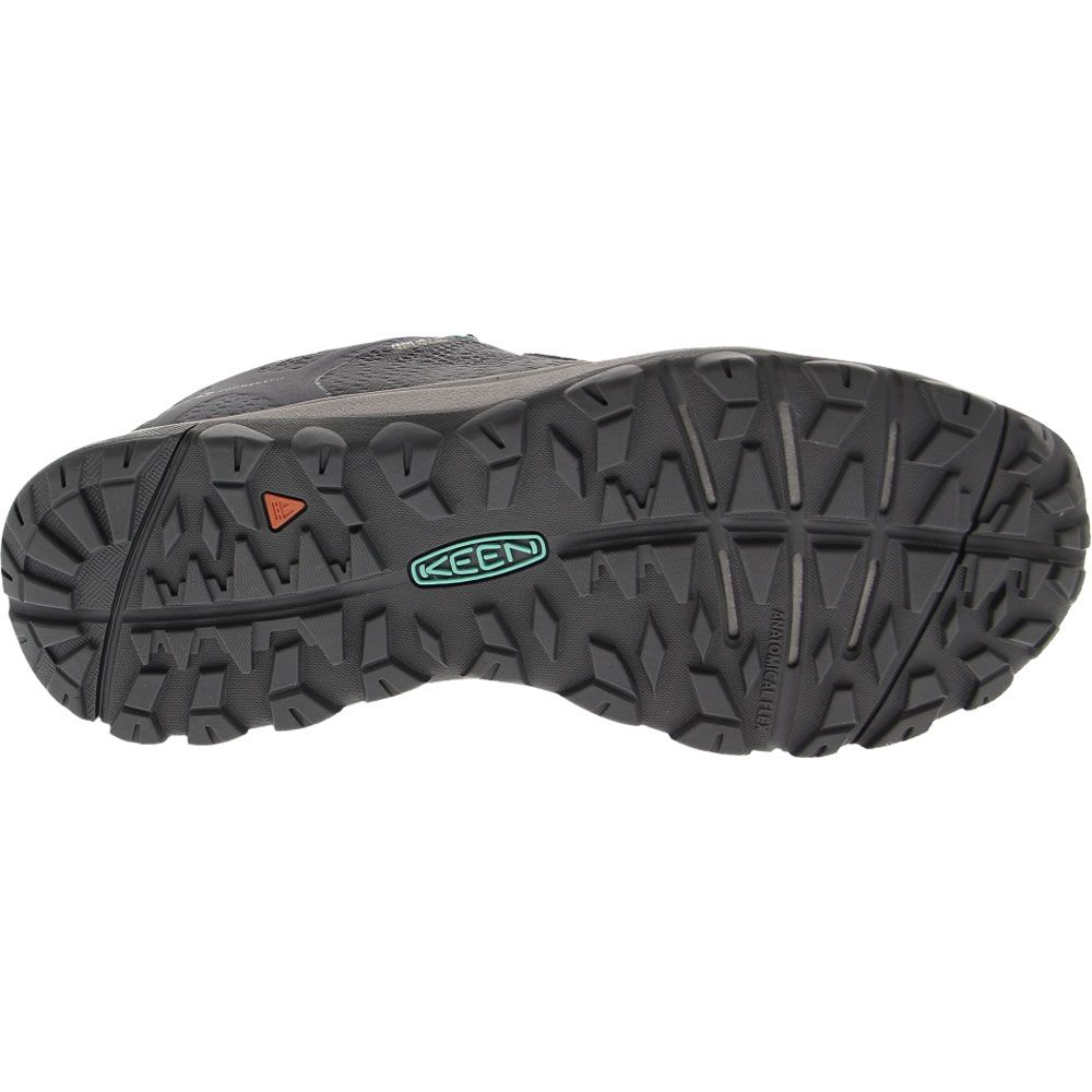 KEEN Terradora 2 Wp Waterproof Hiking Shoes - Womens Steel Grey Ocean Wave Sole View