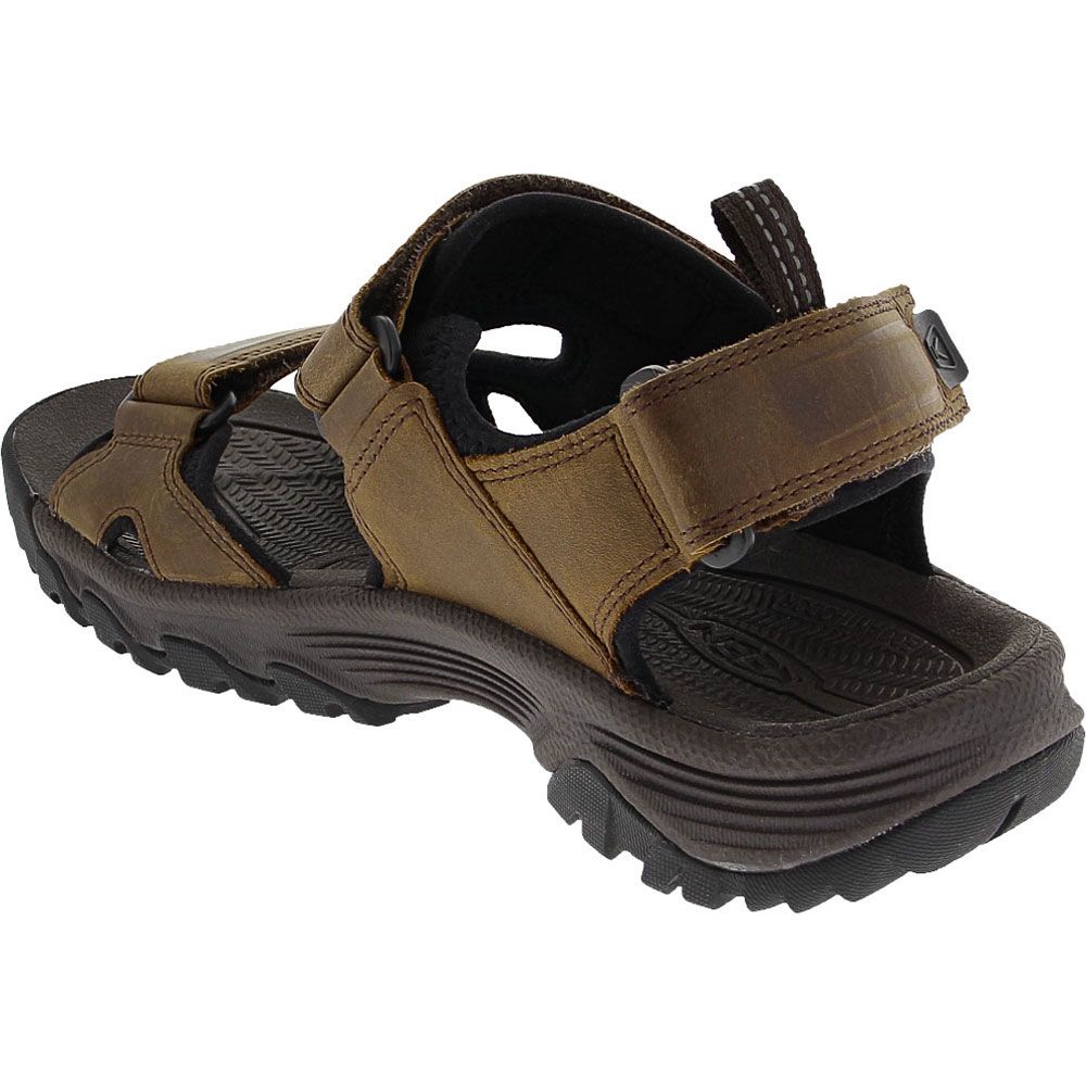 KEEN Targhee 3 Open Toed Sandals - Mens Bison Mulch Back View