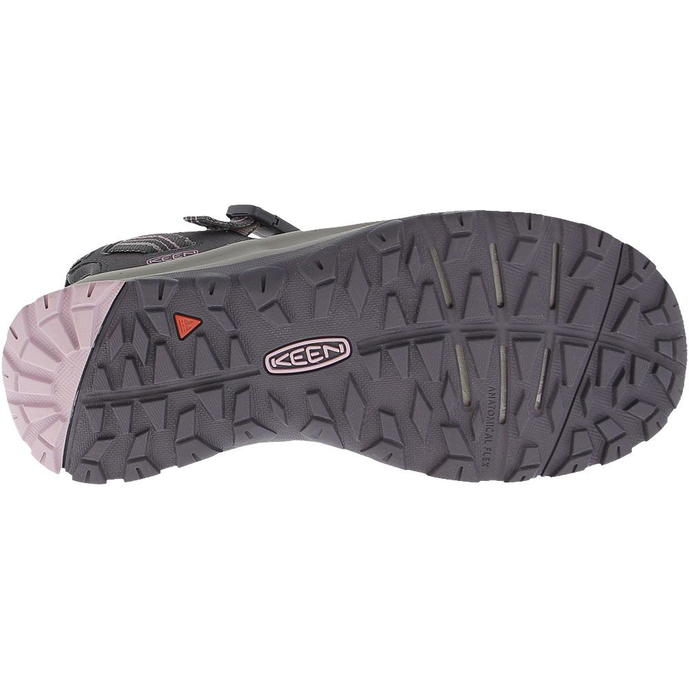 KEEN Terradora 2 Toe Outdoor Sandals - Womens Dark Grey Dawn Pink Sole View