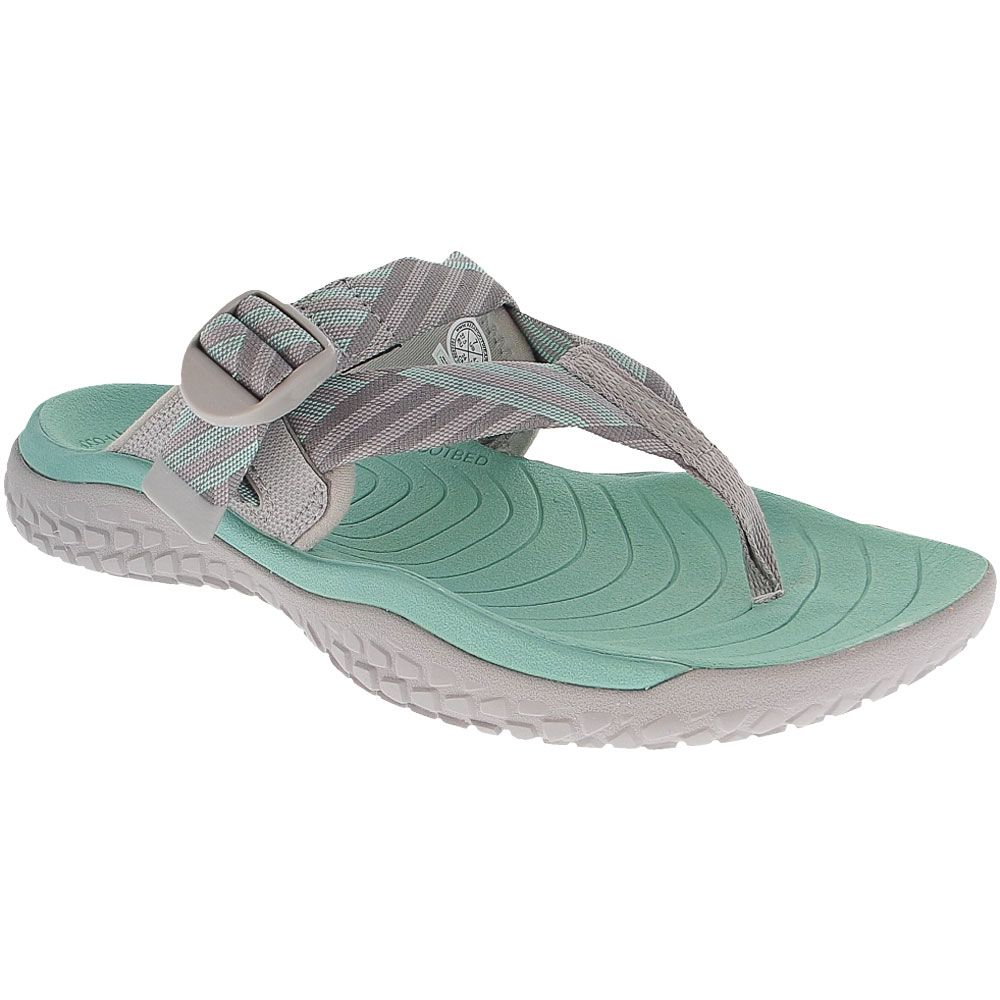 KEEN Solr Toe Post Water Sandals - Womens Light Gray Ocean Wave
