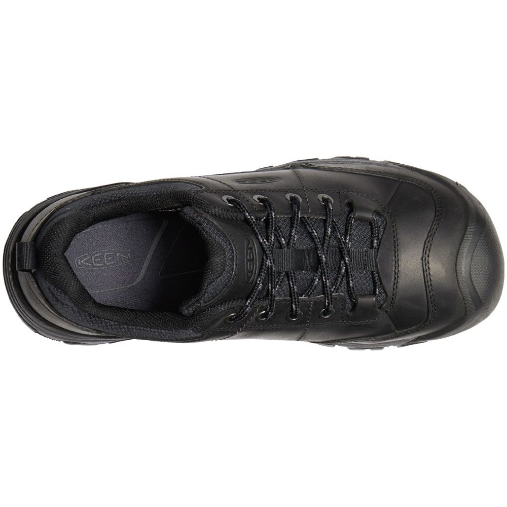 KEEN Targhee 3 Oxford Hiking Shoes - Mens Black Magnet Back View
