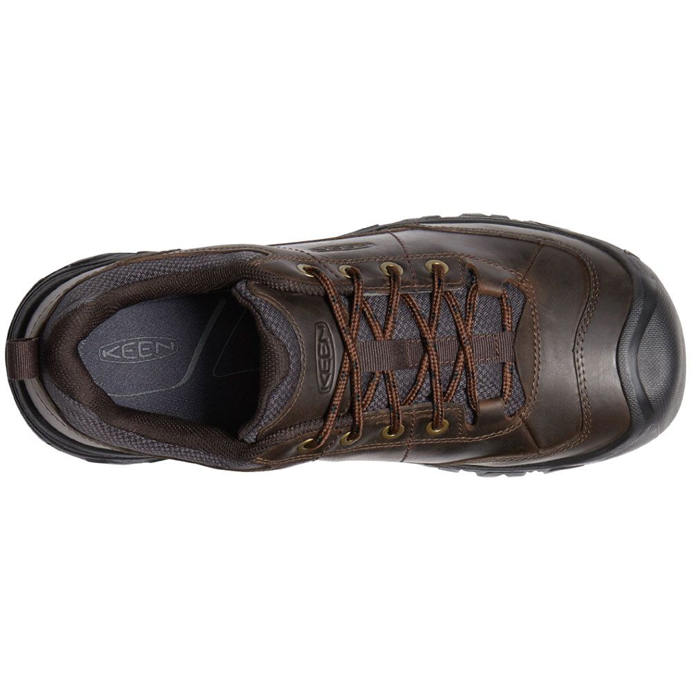 KEEN Targhee 3 Oxford Hiking Shoes - Mens Dark Earth Mulch Back View