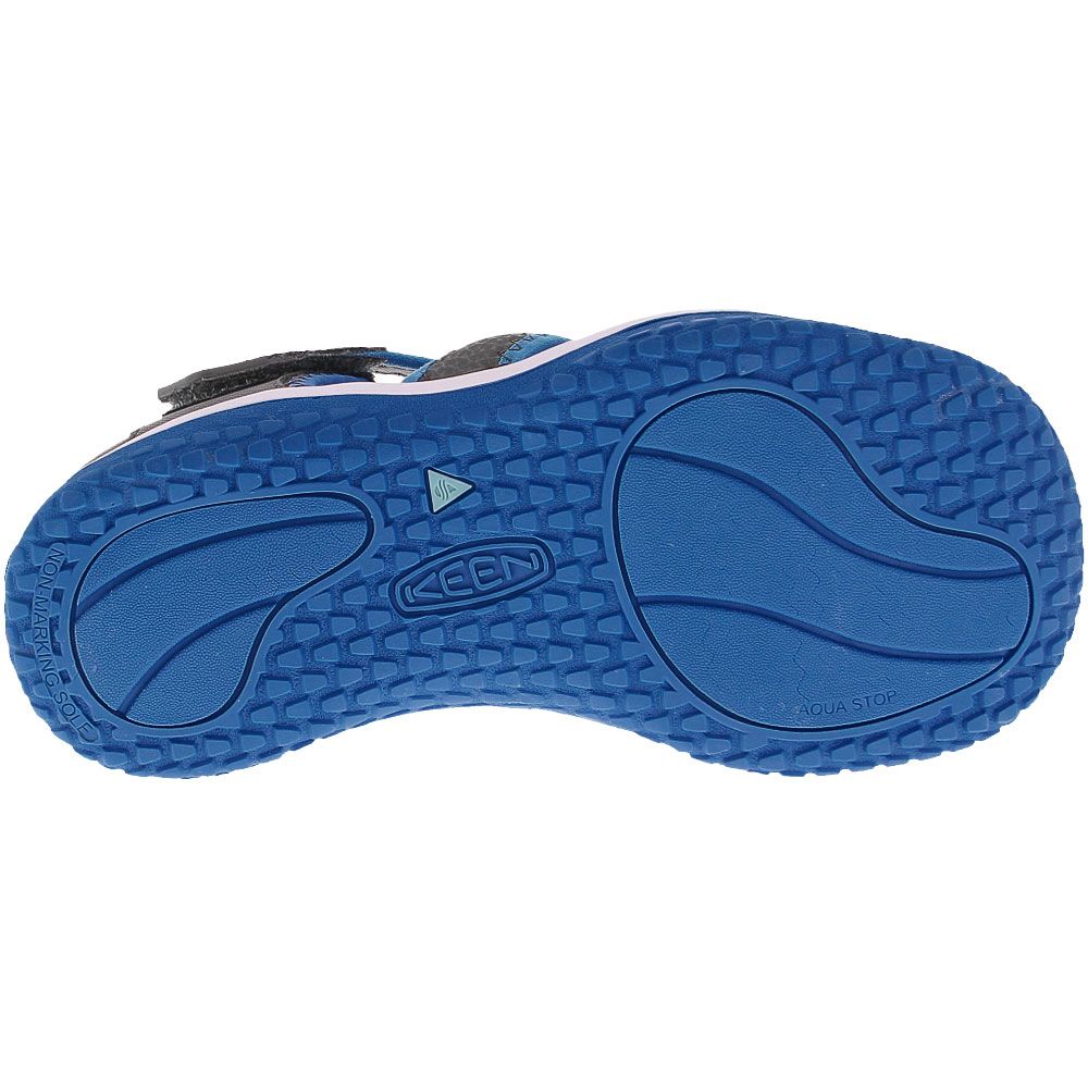 KEEN Stingray Water Sandals - Boys Magnet Brilliant Blue Sole View