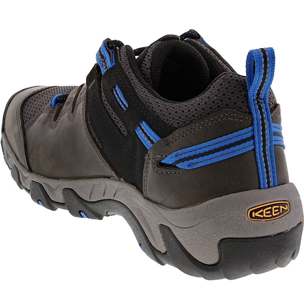 KEEN Steens Vent Hiking Shoes - Mens Magnet Sky Diver Back View