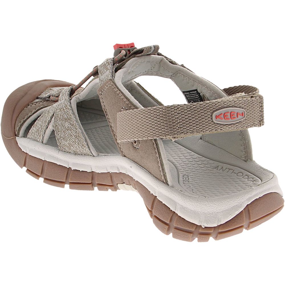 KEEN Ravine H2 Outdoor Sandals - Womens Safari Coral Back View
