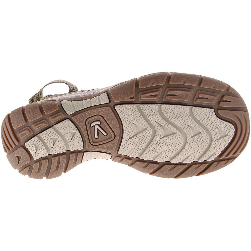 KEEN Ravine H2 Outdoor Sandals - Womens Safari Coral Sole View