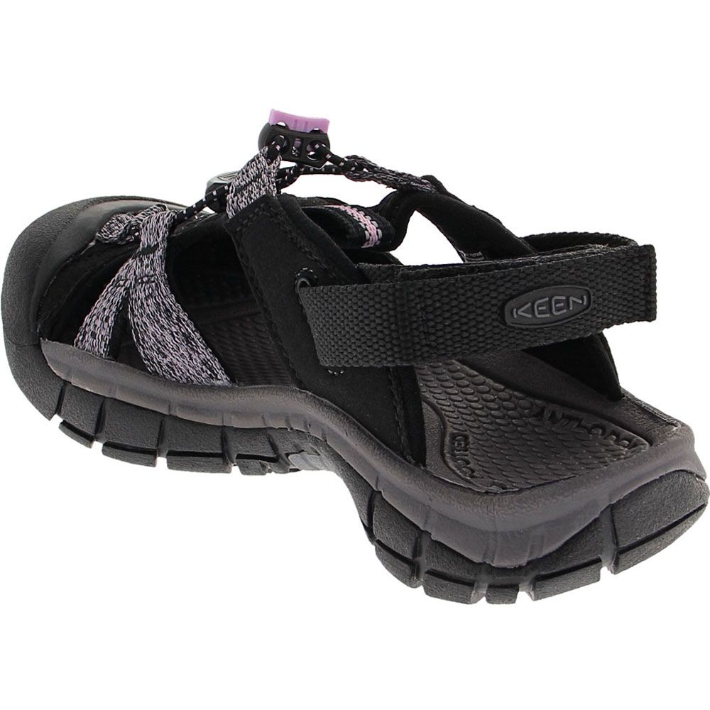 KEEN Ravine H2 Outdoor Sandals - Womens Black Pink Back View