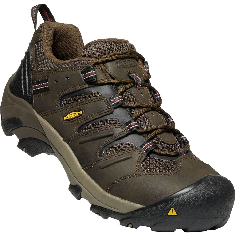 KEEN Utility Lansing  Safety Toe Low Work Shoes - Mens Cascade Brown Fired Brick