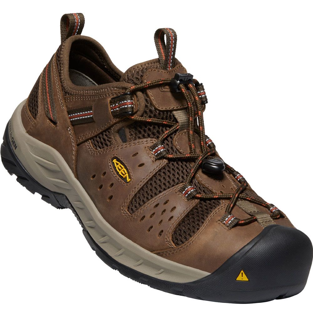 KEEN Utility Atlanta Cool 2 Safety Toe Work Boots - Mens Shitake Rust