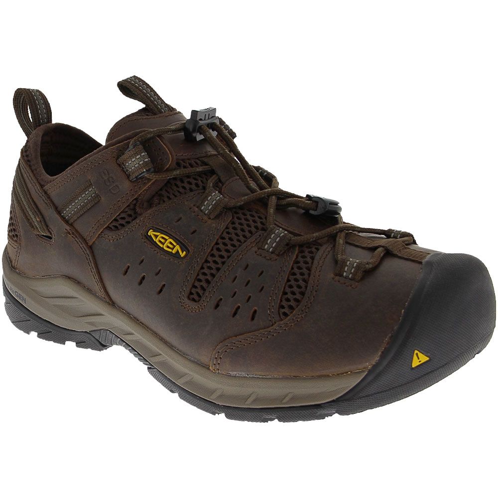 KEEN Utility Atlanta Cool 2 Soft Non-Safety Toe Work Boots - Mens Cascade Brown Forest Night