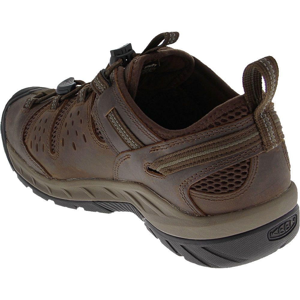 KEEN Utility Atlanta Cool 2 Soft Non-Safety Toe Work Boots - Mens Cascade Brown Forest Night Back View