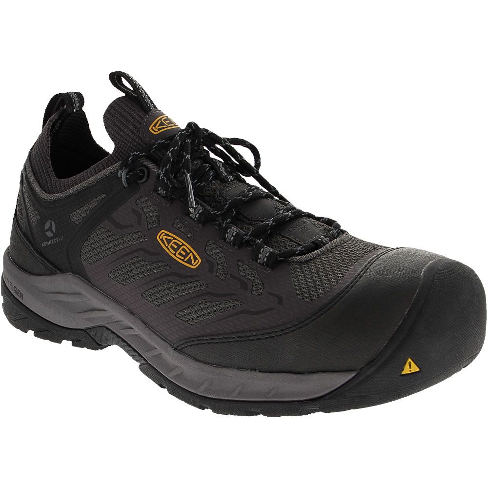 KEEN Utility Flint 2 Sport Low Safety Toe Work Boots - Mens Forged Iron Black