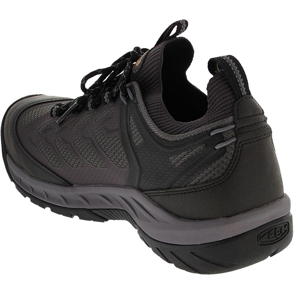 KEEN Utility Flint 2 Sport Low Safety Toe Work Boots - Mens Forged Iron Black Back View