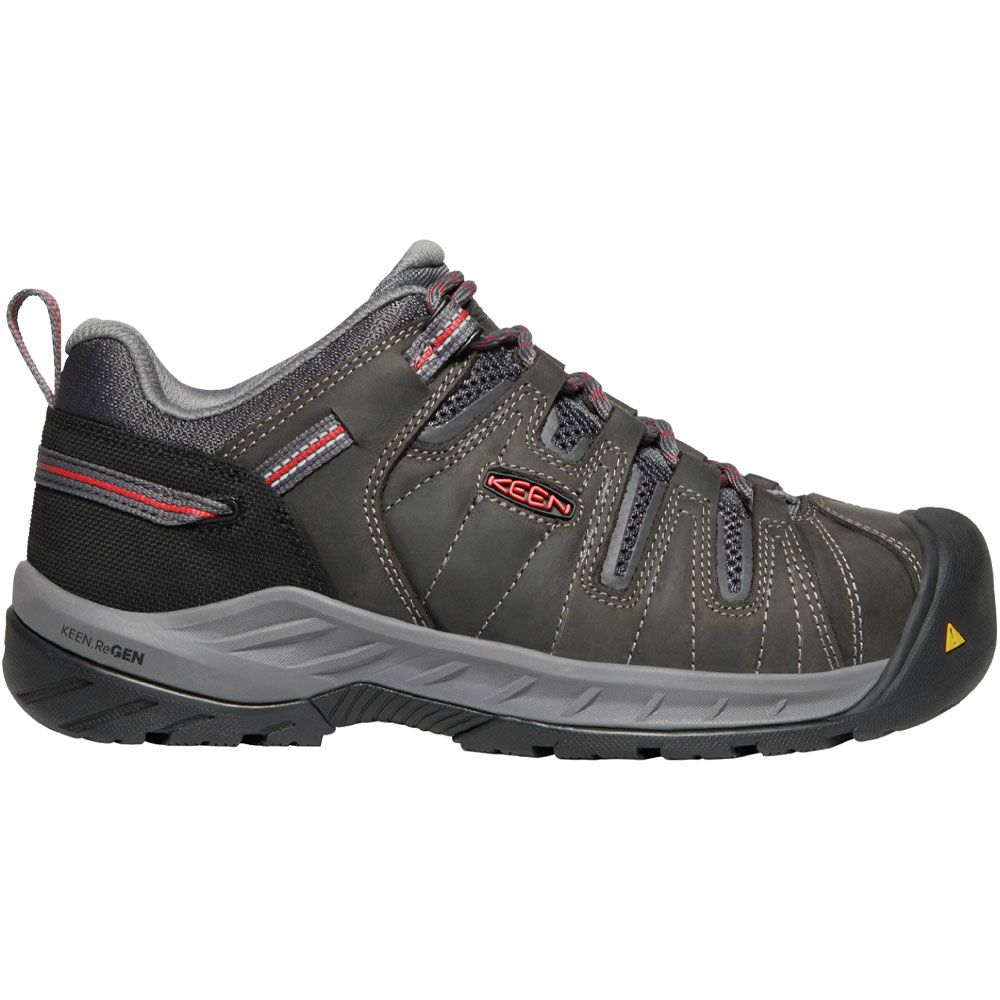 KEEN Utility Flint 2 Low Safety Toe Work Boots - Womens Magnet Rose Side View