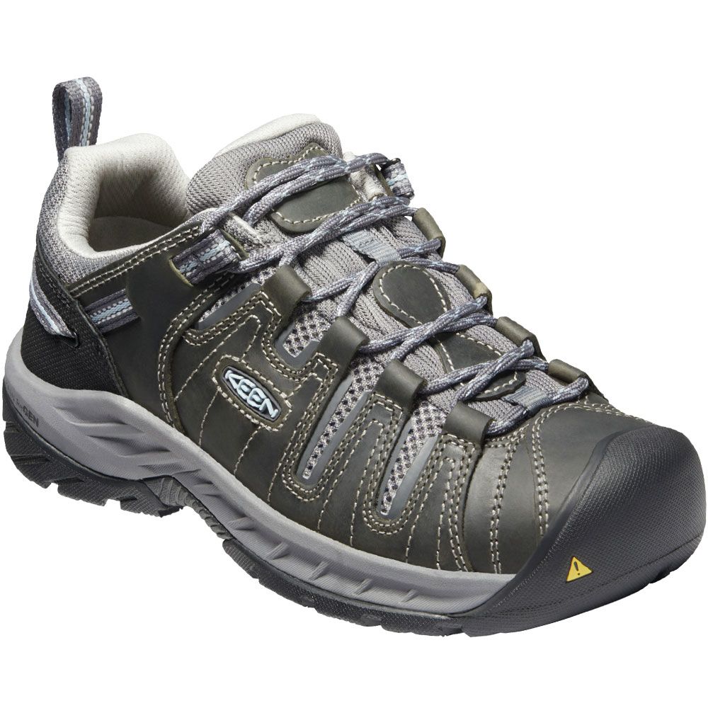 KEEN Utility Flint 2 Low Non-Safety Toe Work Shoes - Womens Steel Grey Paloma