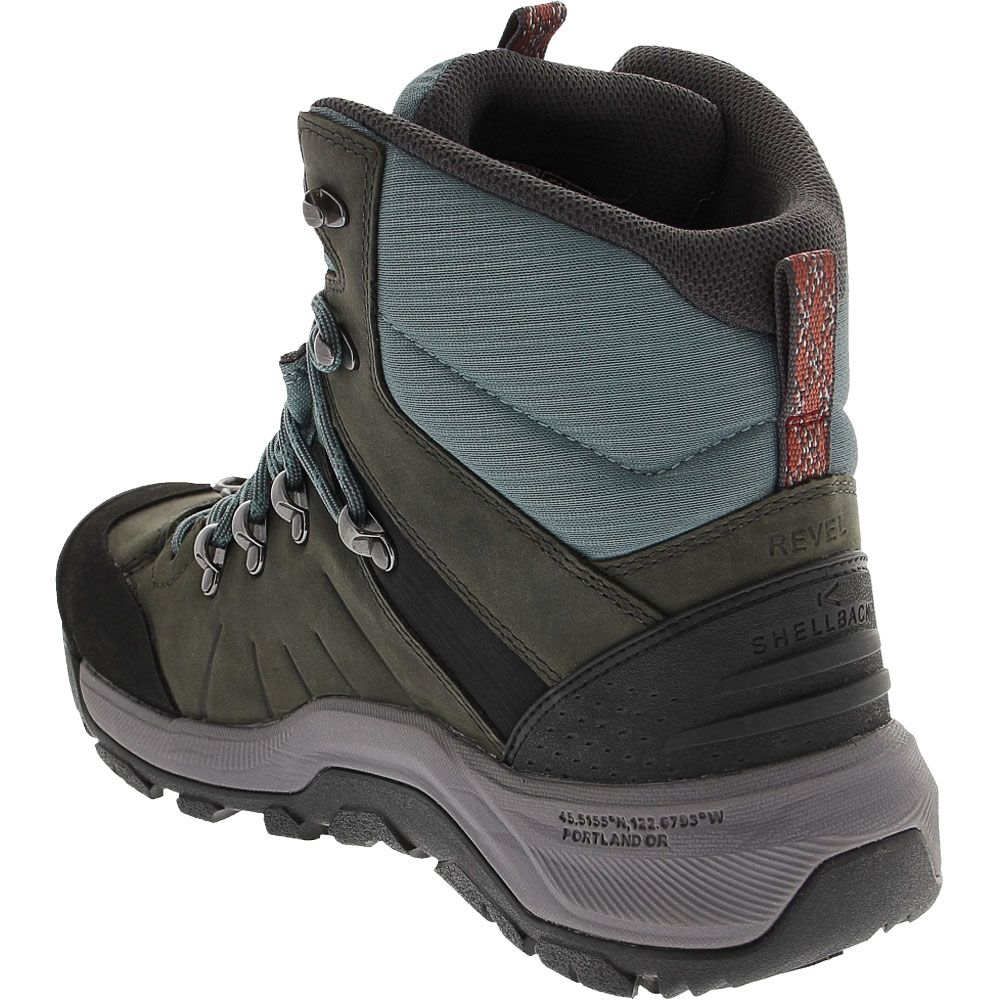 KEEN Revel 4 Mid Polar Winter Boots - Womens Magnet North Atlantic Blue Back View