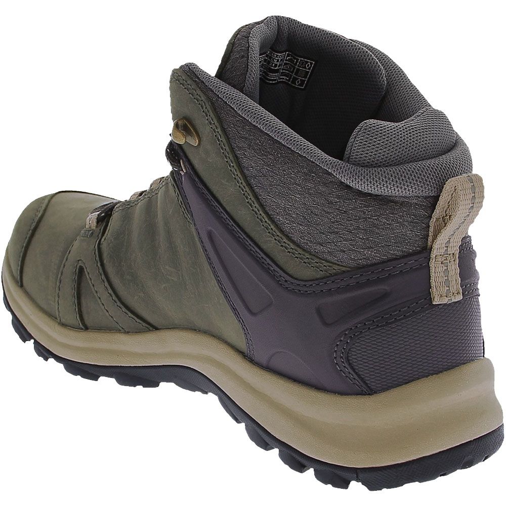KEEN Terradora Leath 2wp Hiking Boots - Womens Magnet Plaza Taupe Back View
