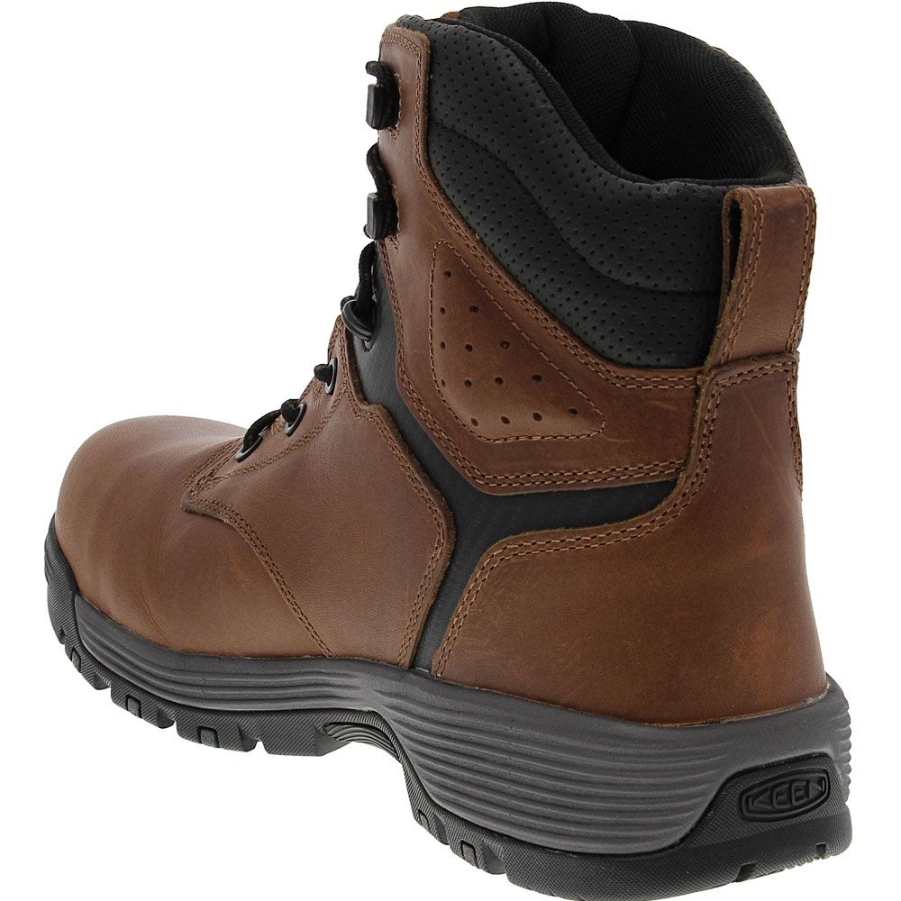 KEEN Utility Chicago Composite Toe Work Boots - Mens Brown Back View