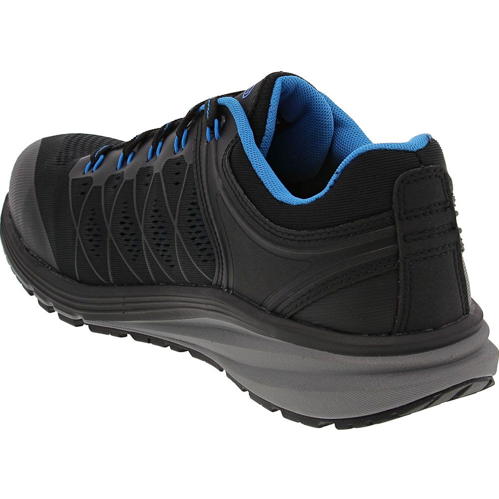 KEEN Utility Vista Energy Composite Toe Work Shoes - Mens Brilliant Blue Black Back View