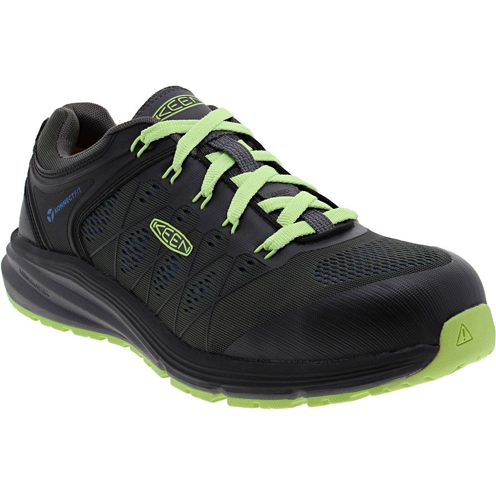 KEEN Utility Vista Energy Composite Toe Work Shoes - Mens Magnet Green Glow