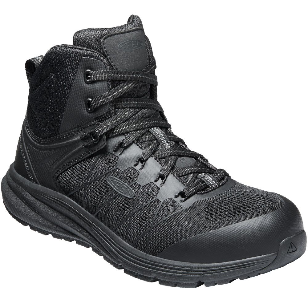 KEEN Utility Vista Mid Composite Toe Work Shoes - Mens Black Raven