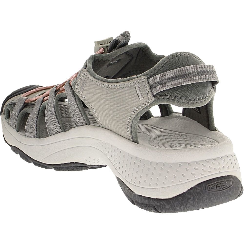 KEEN Astoria West Outdoor Sandals - Womens Grey Coral Back View