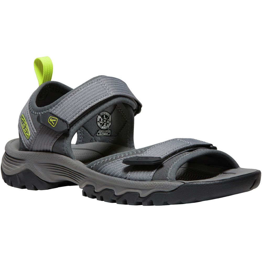 KEEN Targhee Open Toe H2 Water Sandals - Mens Steel Grey Evening Primrose