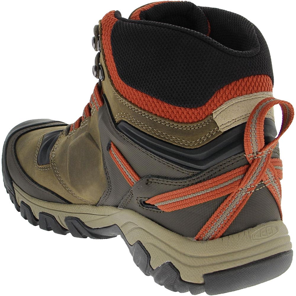 KEEN Ridge Flex Mid Wp Hiking Boots - Mens Brown Back View