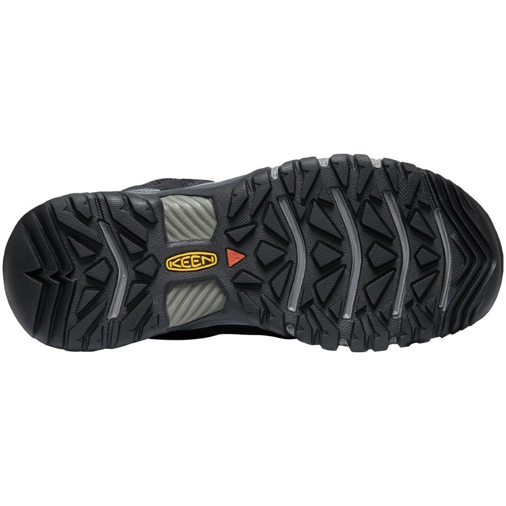 KEEN Ridge Flex Wp Hiking Shoes - Mens Black Magnet Sole View