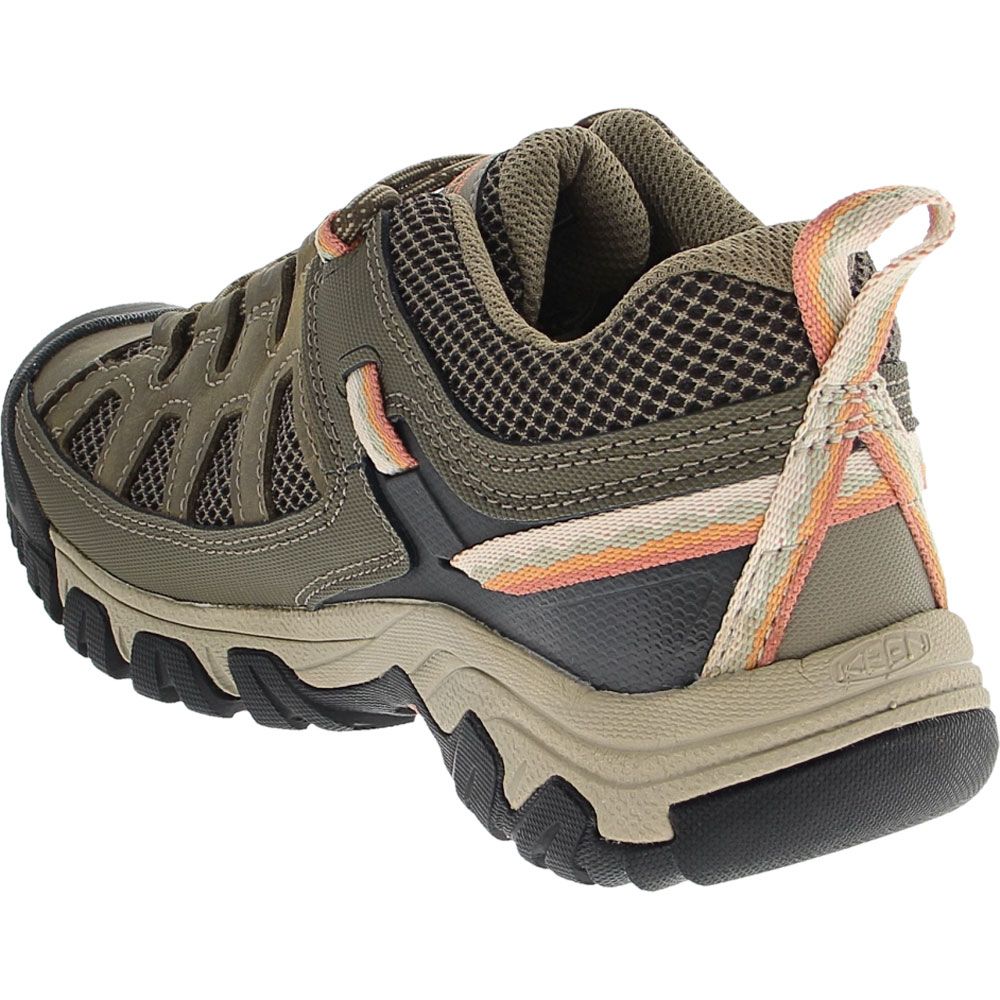 KEEN Targhee Vent Hiking Shoes - Womens Stone Grey Brick Dust Back View