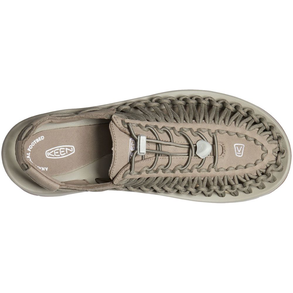 KEEN Uneek Water Sandals - Mens Timberwolf Plaza Taupe Back View