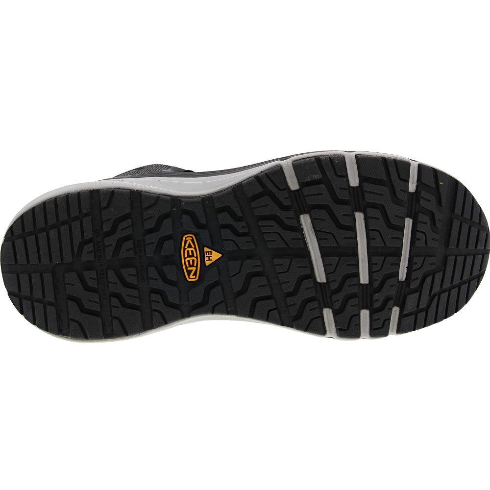 KEEN Utility Vista Energy Mid Safety Toe Work Shoes - Womens Vapor Black Sole View