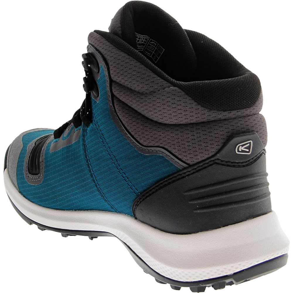 KEEN Tempo Flex Mid Wp Hiking Boots - Womens Blue Coral Star White Back View