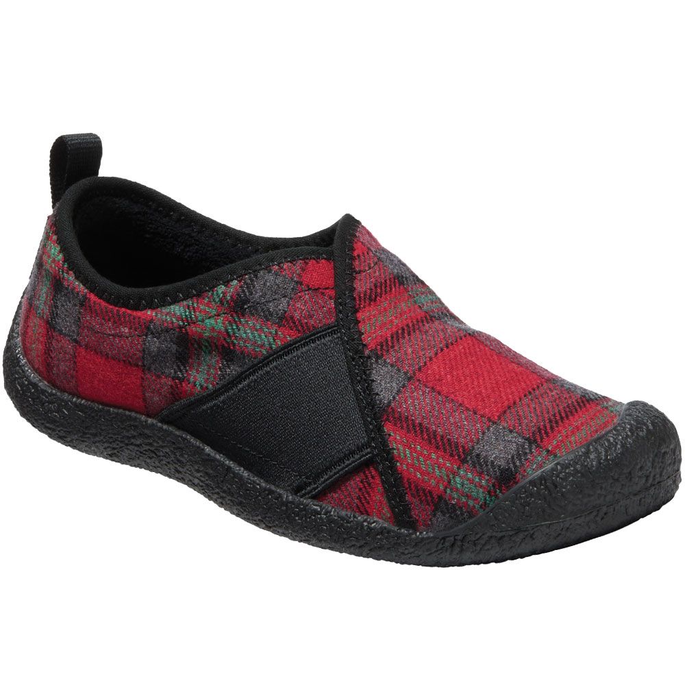 KEEN Howser Wrap Slippers - Womens Red Plaid Black