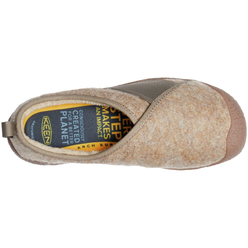 KEEN Howser Wrap Slippers - Womens Taupe Felt Back View
