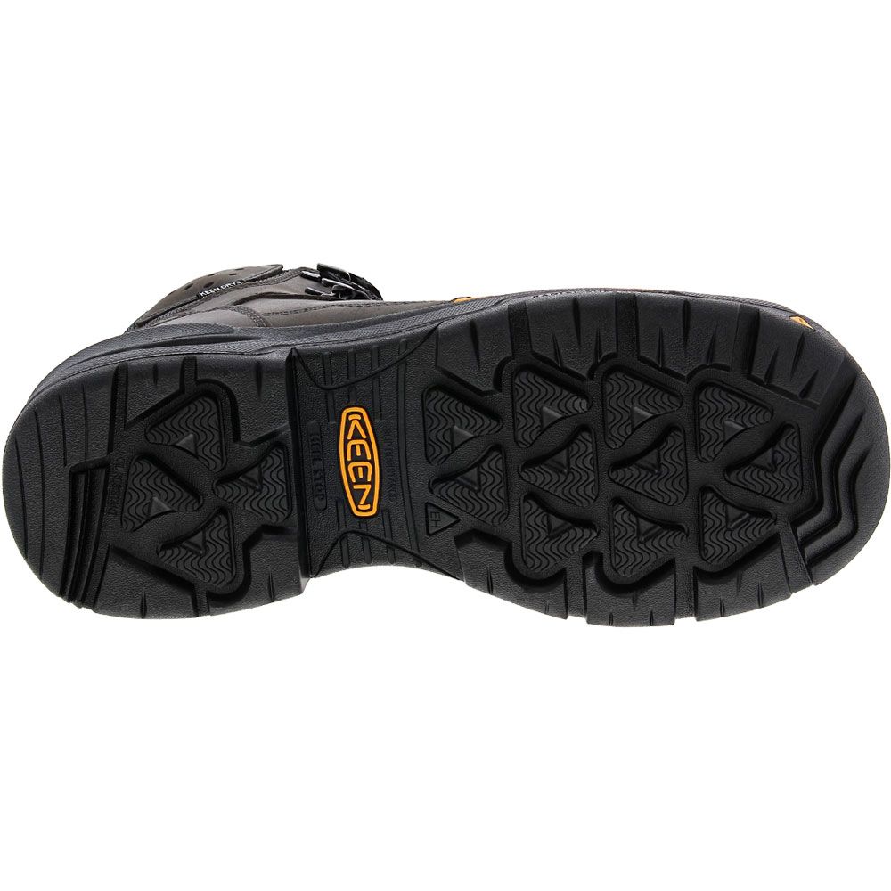 KEEN Utility Troy Mid Safety Toe Work Boots - Mens Magnet Black Sole View