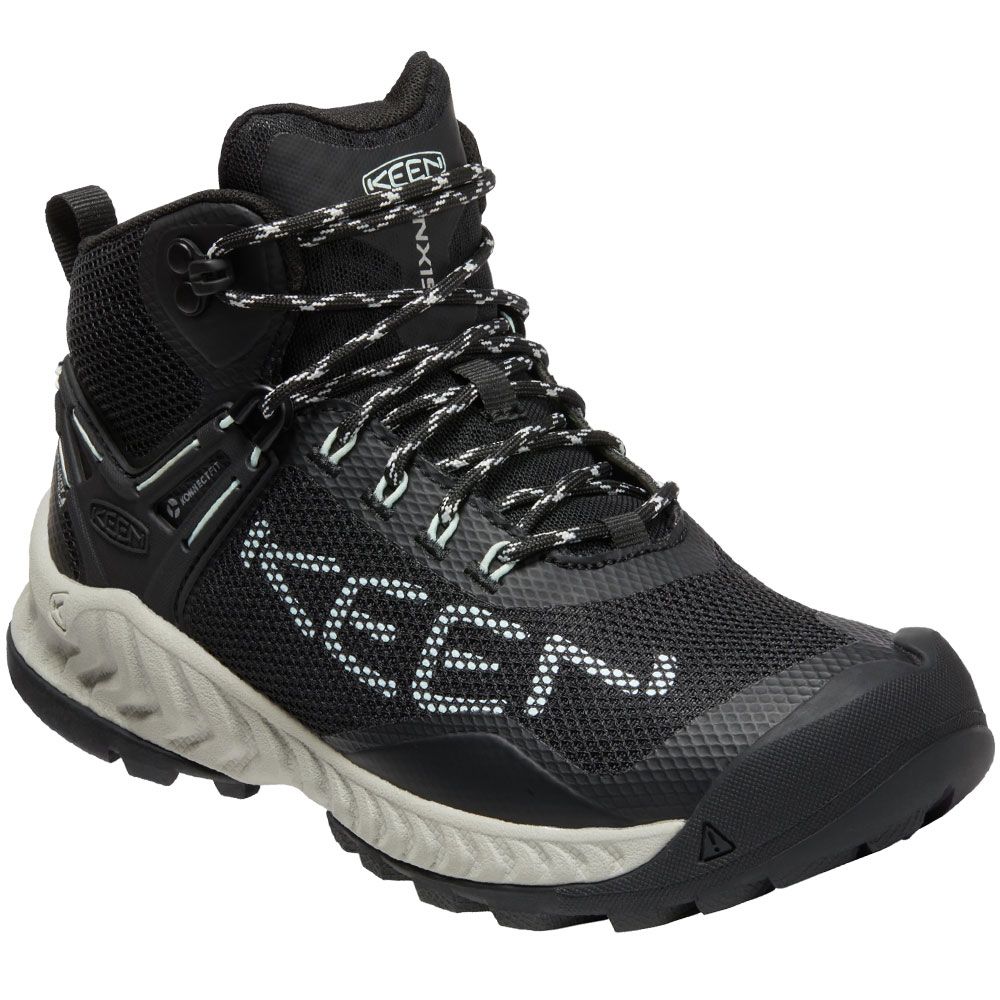 KEEN Nxis Evo Mid Wp Hiking Boots - Womens Black Blue Glass