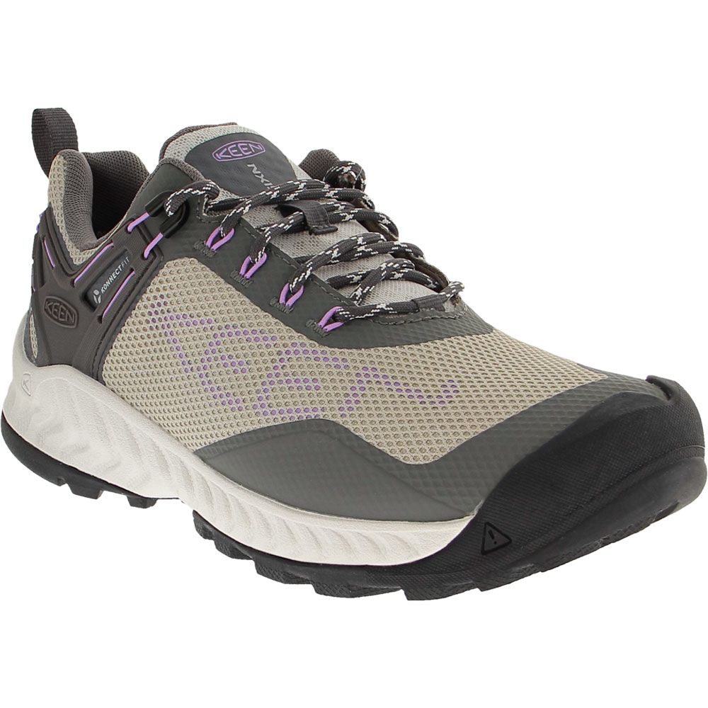 KEEN Nxis Evo Waterproof Hiking Shoes - Womens Steel Grey English Lavender