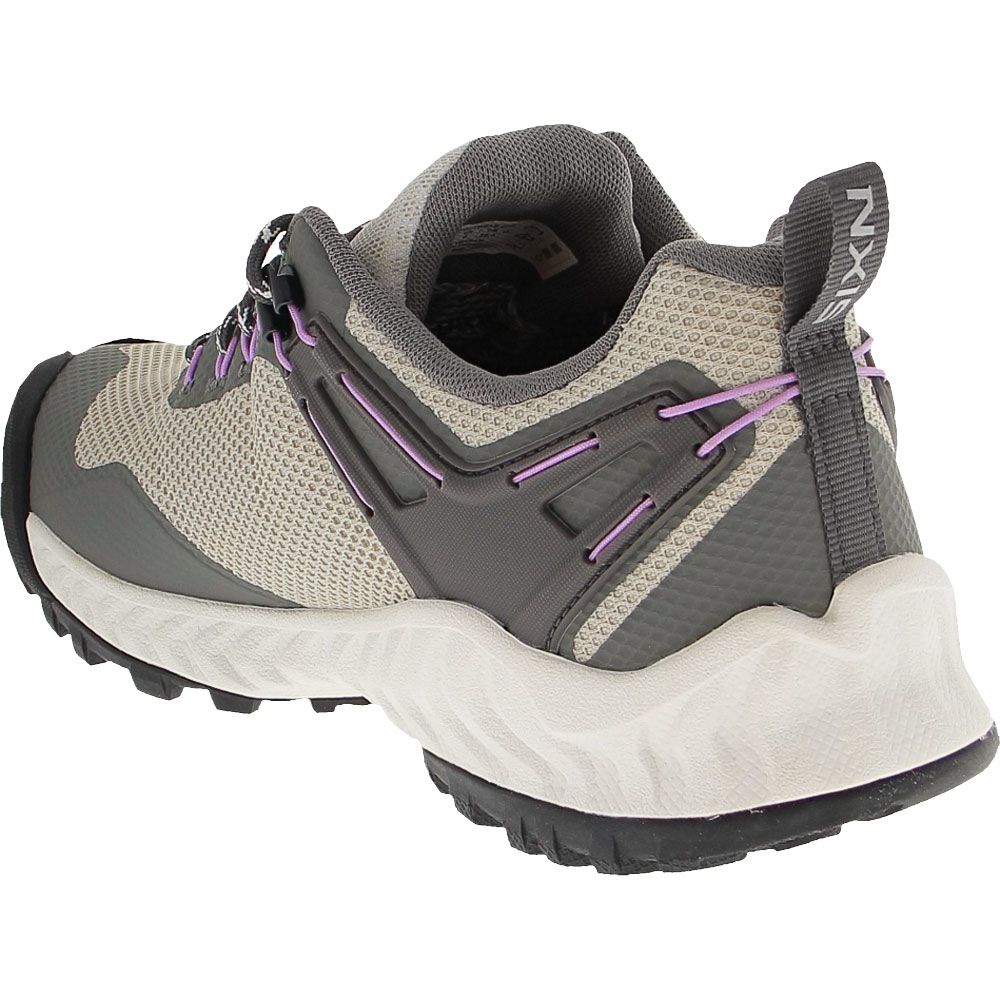 KEEN Nxis Evo Waterproof Hiking Shoes - Womens Steel Grey English Lavender Back View