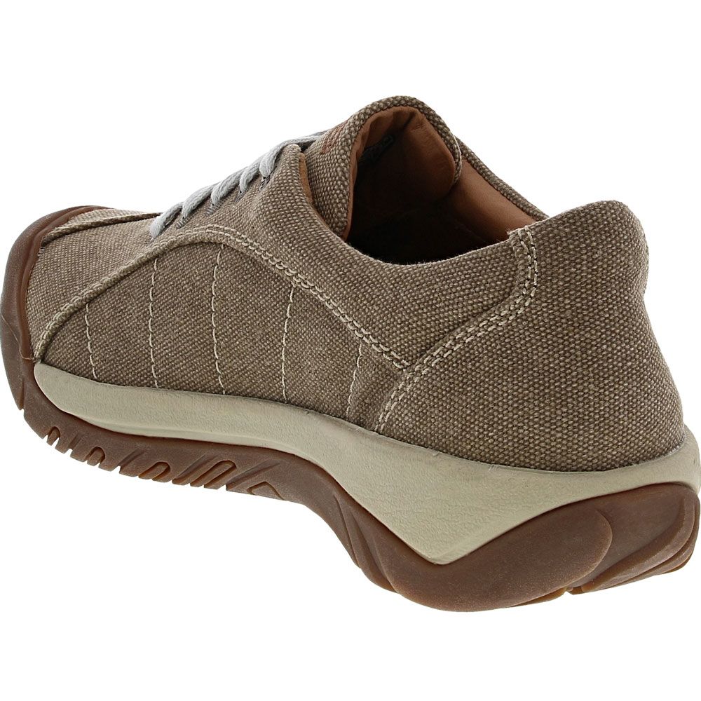 KEEN Presidio Canvas Casual Shoes - Womens Timberwolf Silver Birch Back View