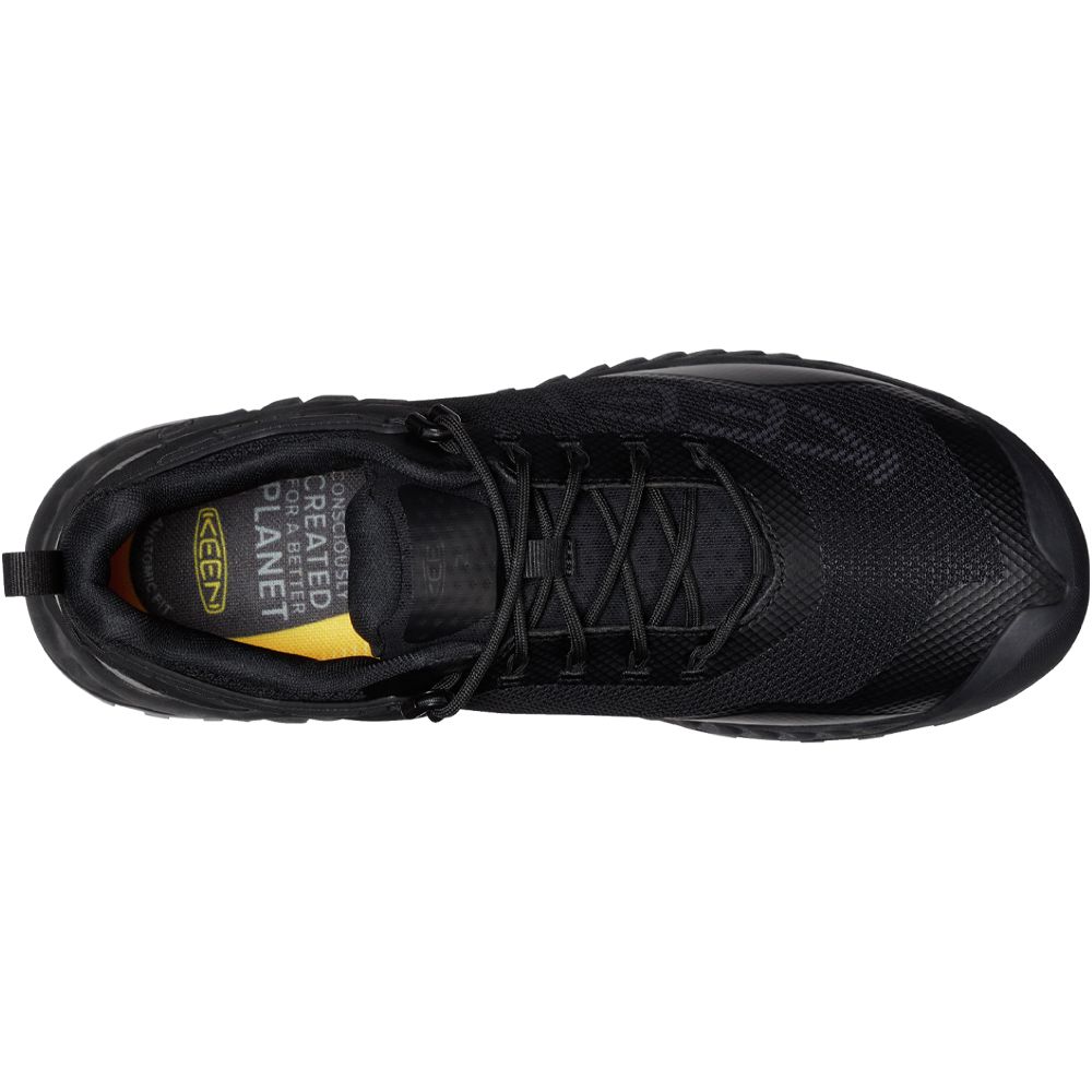 KEEN Nxis Evo Wp Hiking Shoes - Mens Triple Black Back View