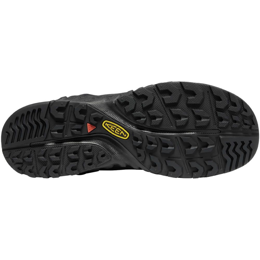 KEEN Nxis Speed Mid Hiking Boots - Mens Black Magnet Sole View