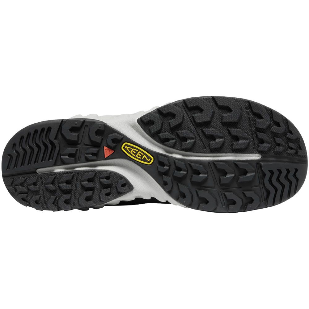 KEEN Nxis Speed Hiking Shoes - Mens Black Vapor Sole View
