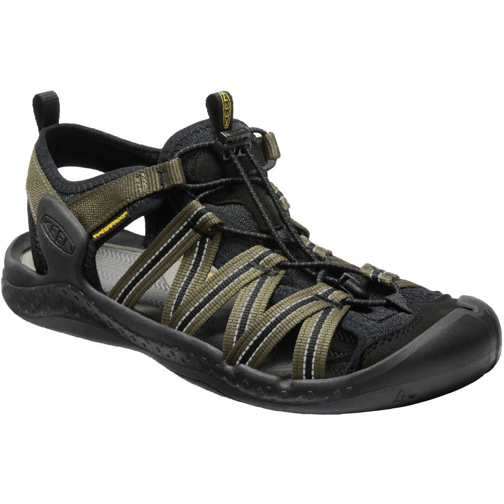 KEEN Drift Creek H2 Outdoor Sandals - Mens Dark Olive Black