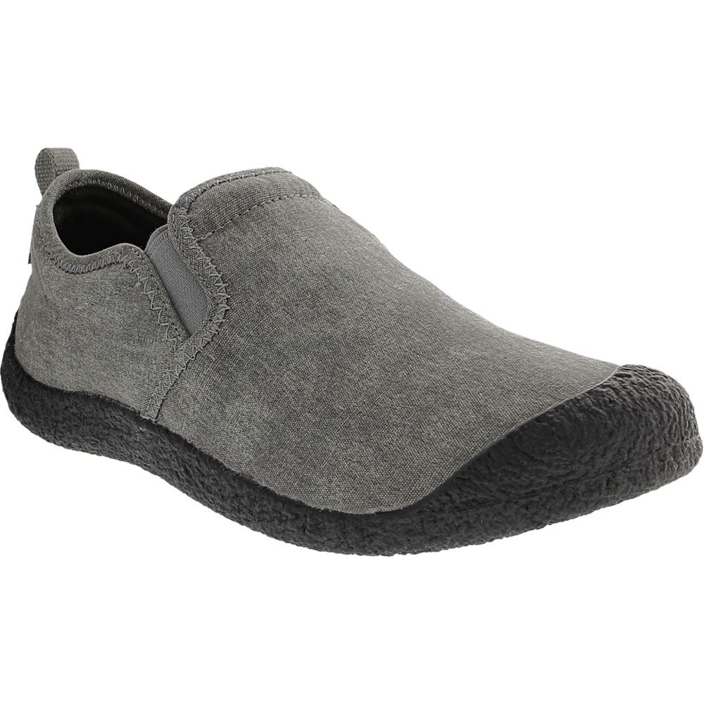 KEEN Howser Canvas Slip On Womens Casual Shoes Grey Black